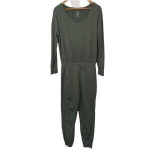 Sweaty Betty Gary Long Sleeve Loungewear Jumpsuit Olive Green Medium Comfort